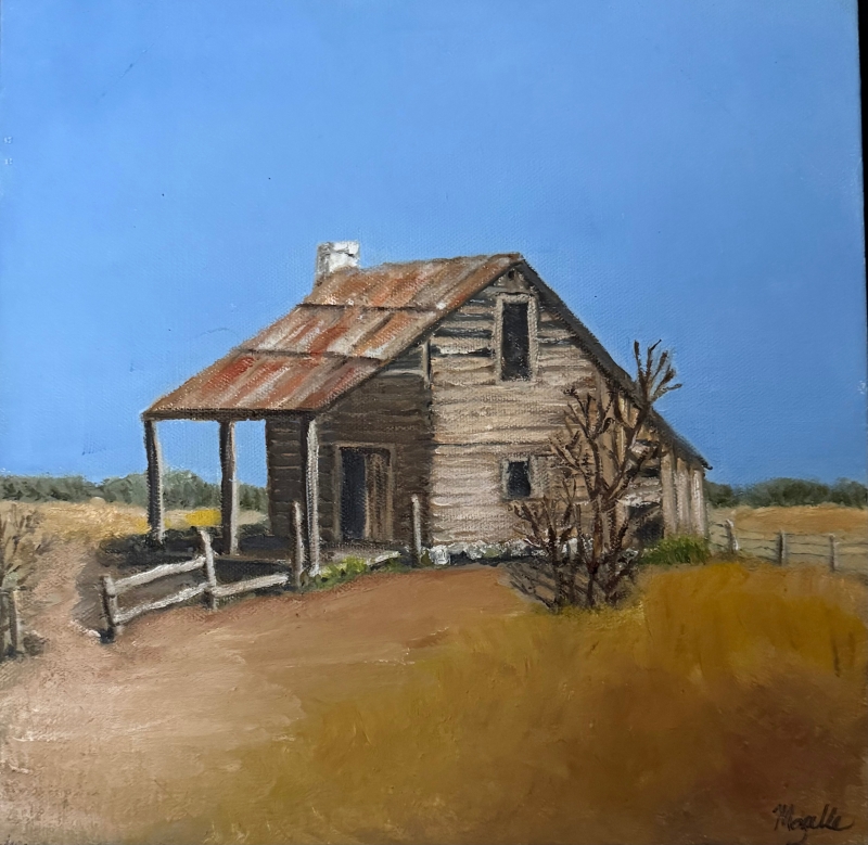 Dobie Writing cabin by artist Mozelle Marks